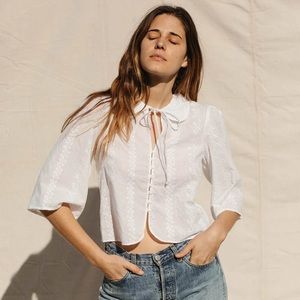 Christy Dawn White Blouse